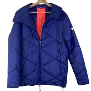 ASICS MEN'S GEL-HEAT INSULATED QUILTED TRAINING‎ JACKET NAVY SIZE L